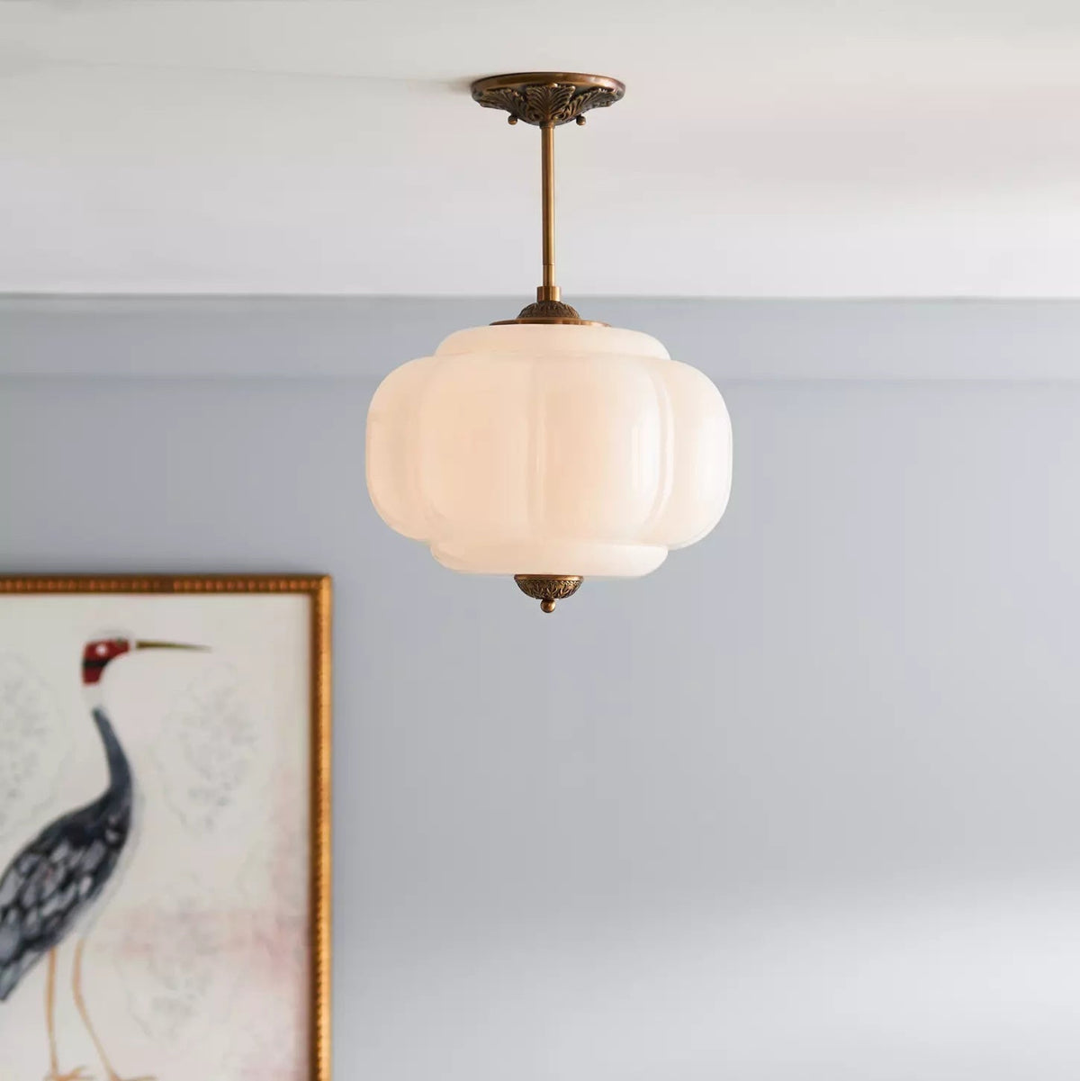 Eldio Lampe Plafond Semi-Encastrée en Verre Vert - Neutralighting
