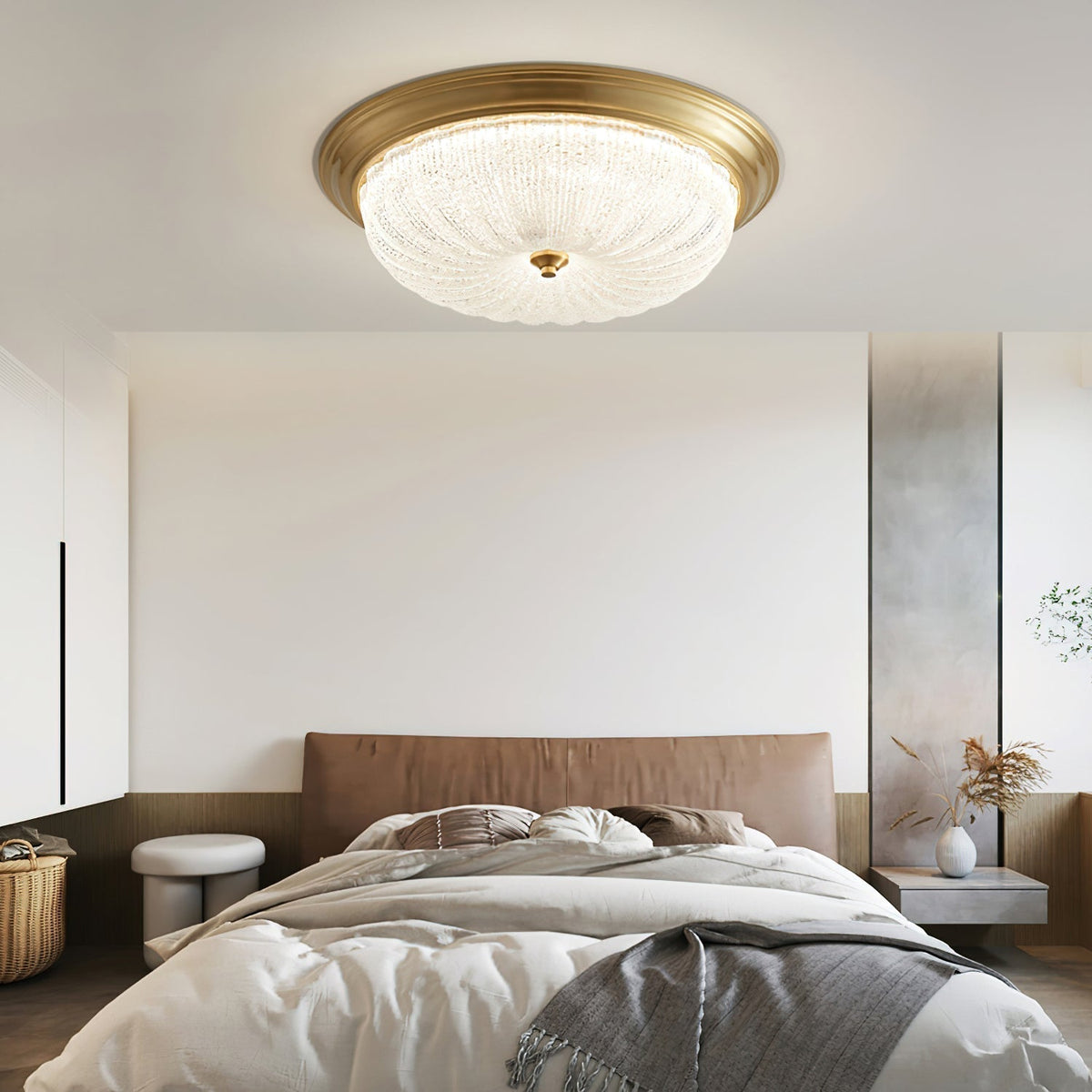 Nyrinis Traditionnel Classique Laiton Verre Plafonnier Lumière - Neutralighting