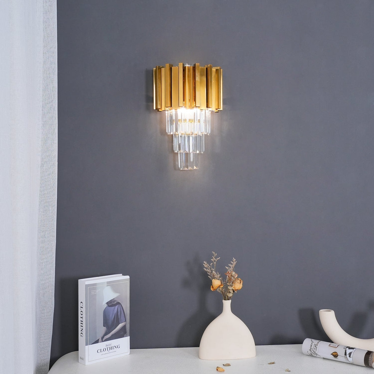 Vevyniel Postmoderne Luxe Empire Cristal Applique Murale - Neutralighting