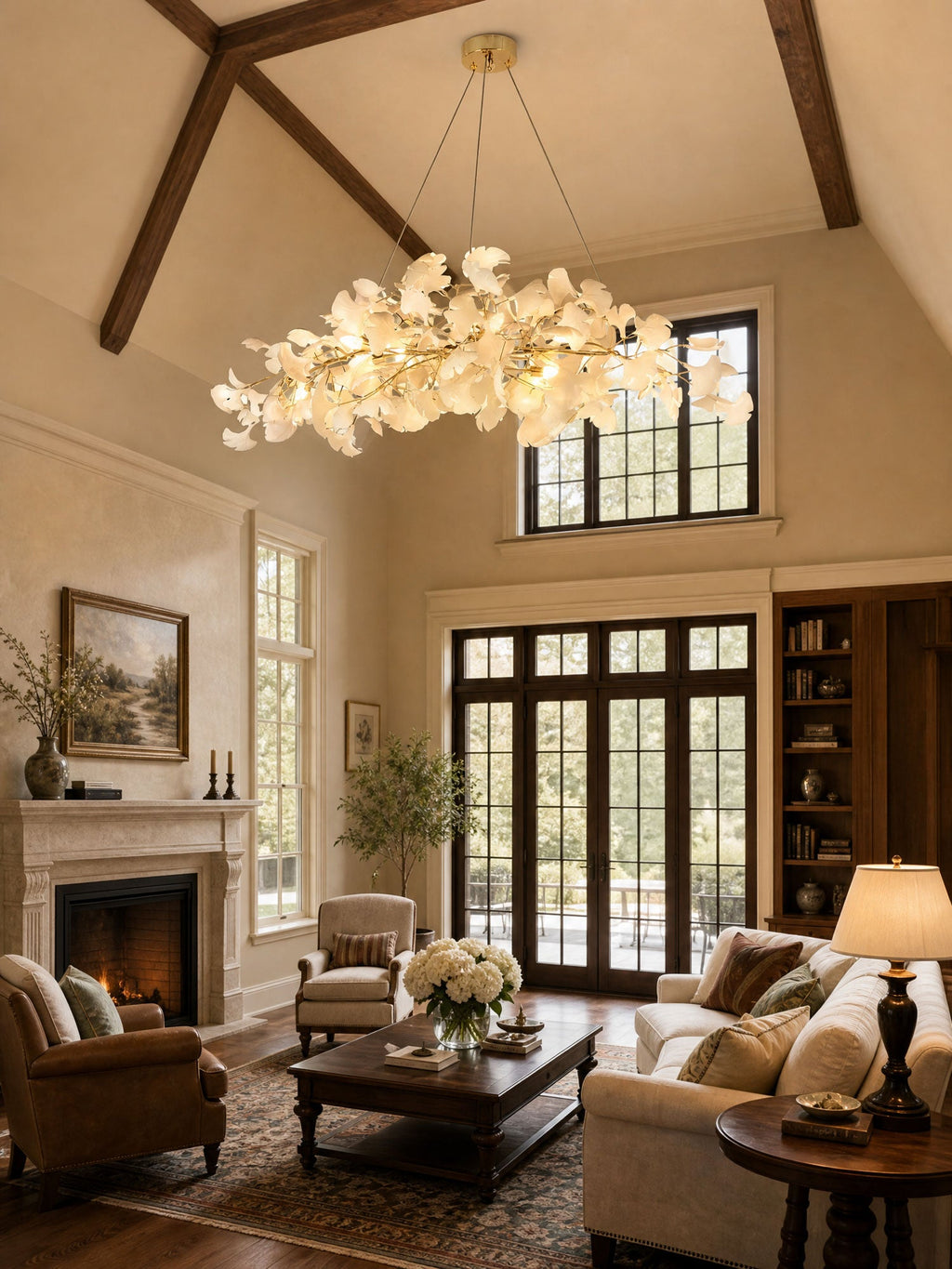 Gingko Plume Chandelier – detail 6