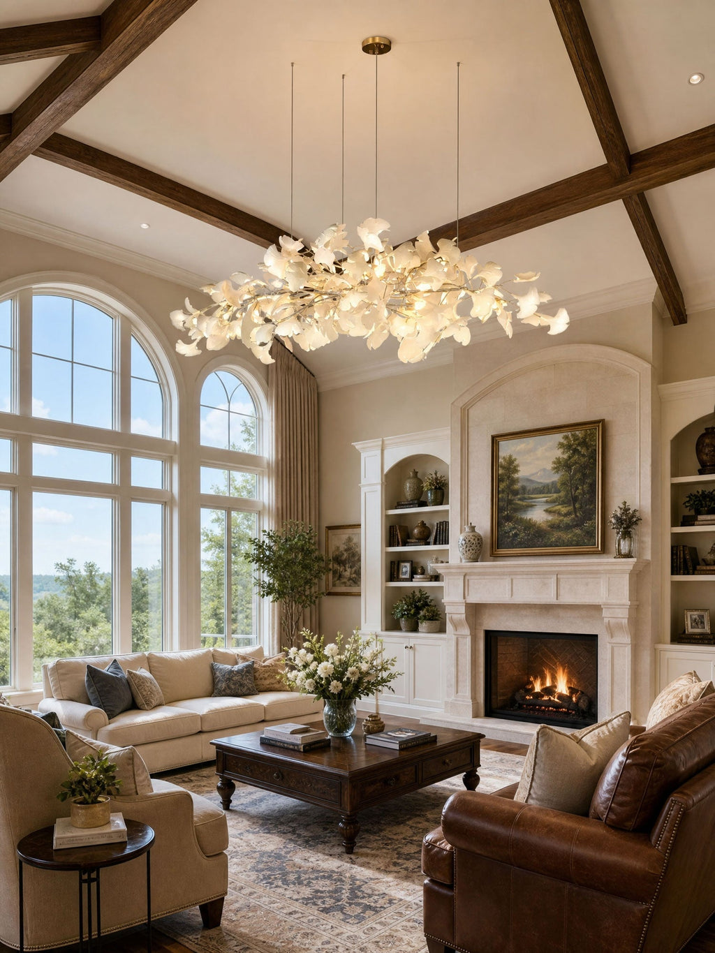 Gingko Plume Chandelier – detail 8