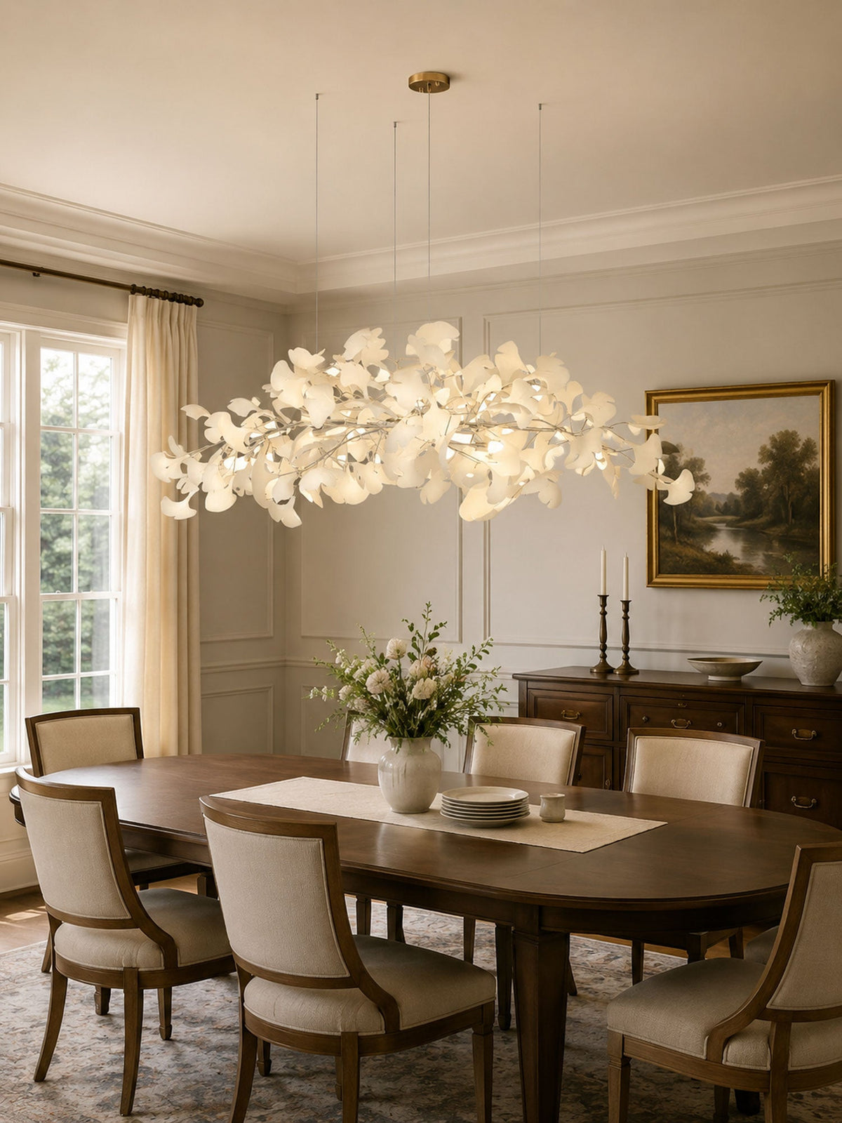Gingko Plume Chandelier – detail 4