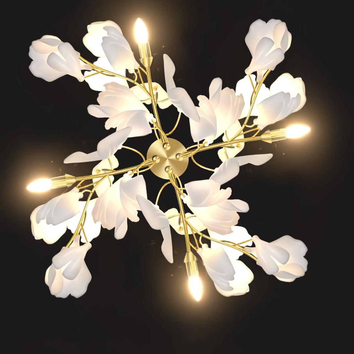 Lustra Wall Lamp Gingko Flowers Brass - Neutralighting