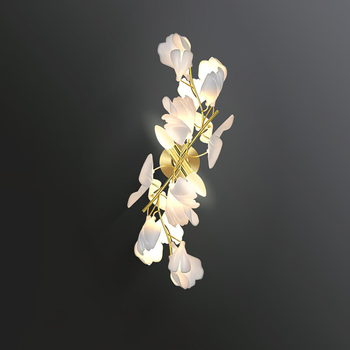 Lustra Wall Lamp Gingko Flowers Brass - Neutralighting