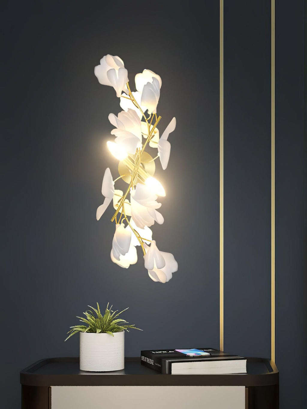 Lustra Wall Lamp Gingko Flowers Brass - Neutralighting