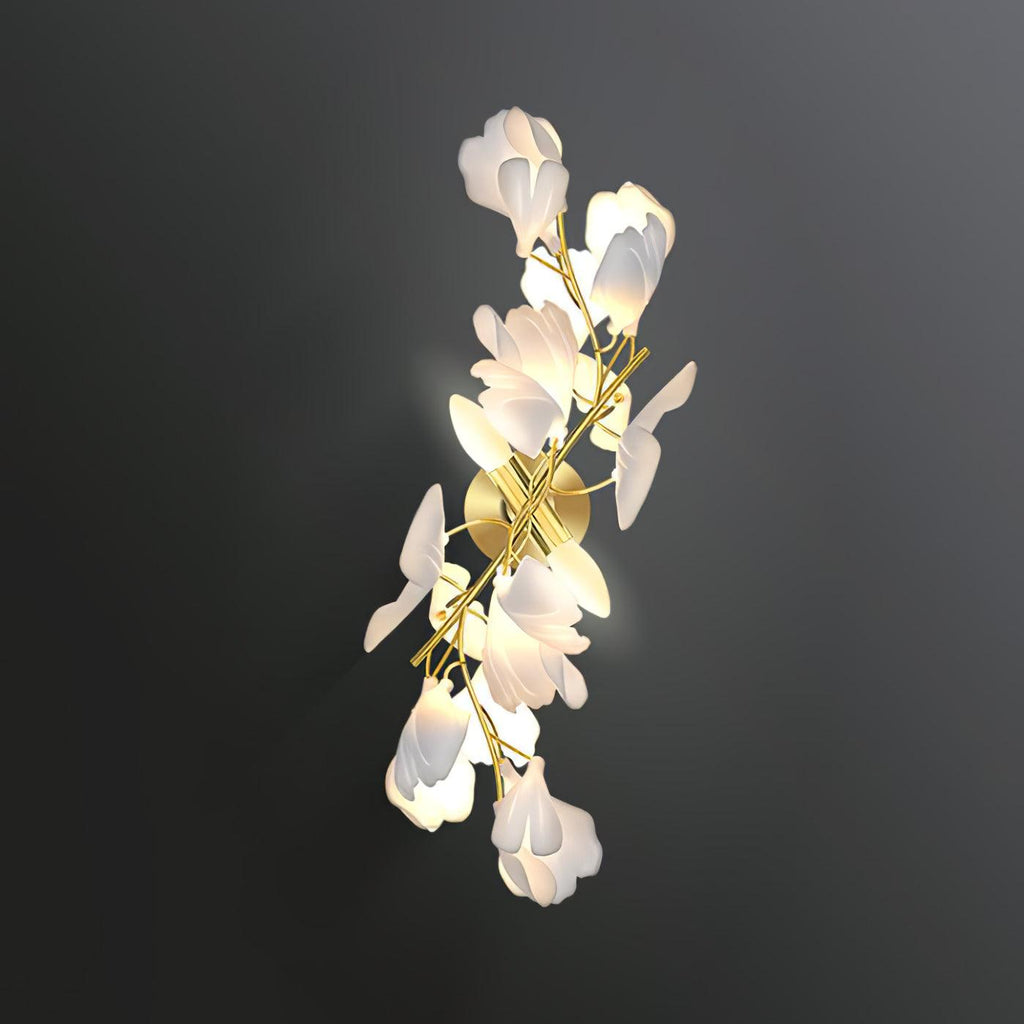 Lustra Wall Lamp Gingko Flowers Brass - Neutralighting