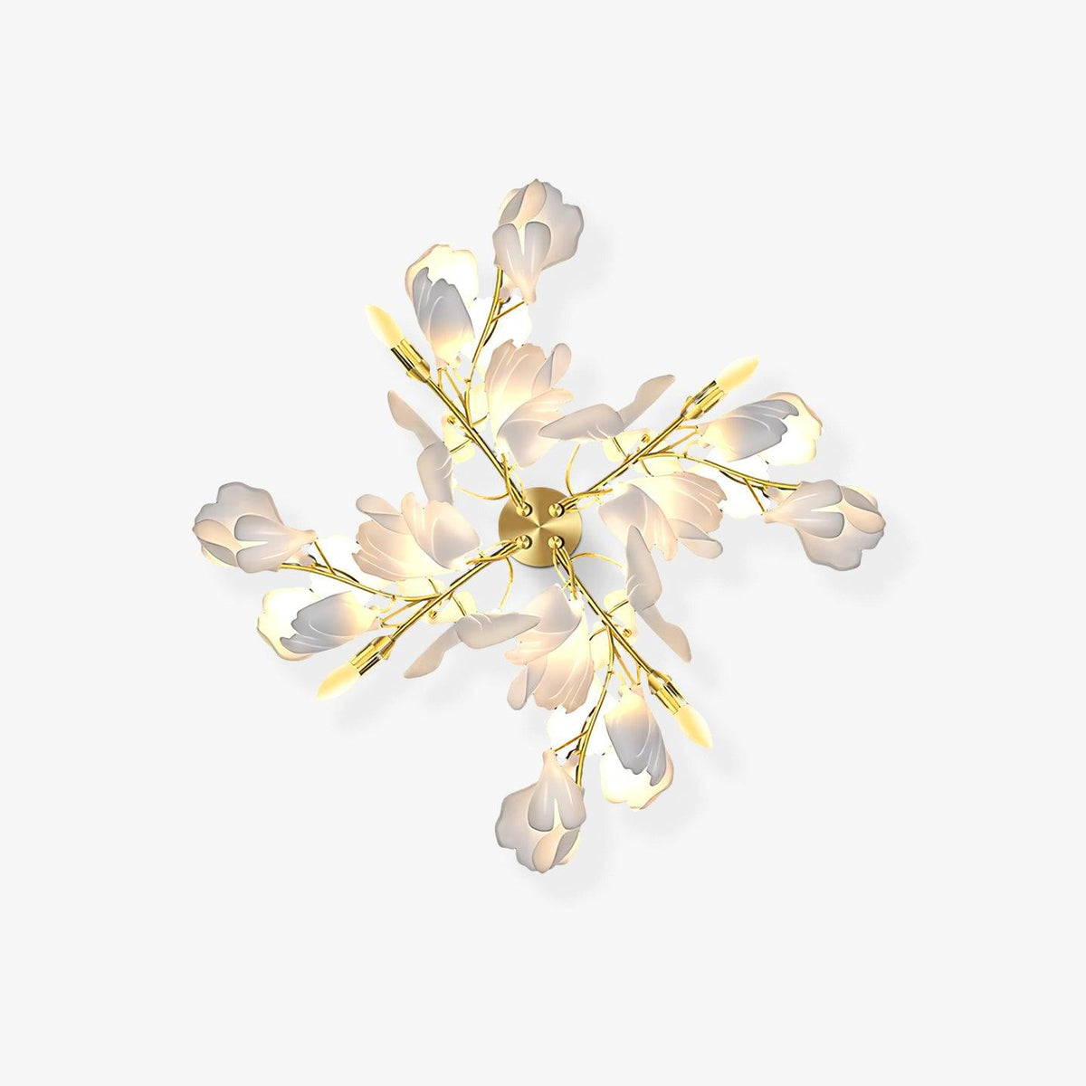 Lustra Wall Lamp Gingko Flowers Brass - Neutralighting
