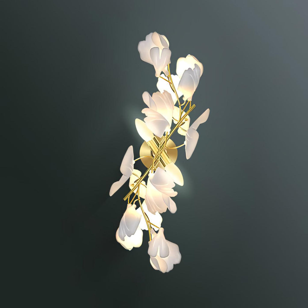 Lustra Wall Lamp Gingko Flowers Brass - Neutralighting