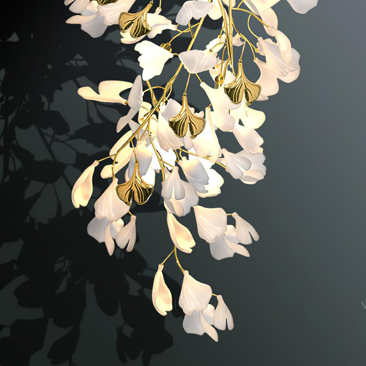 Lustra Wall Lamp Gingko Flowers Brass - Neutralighting