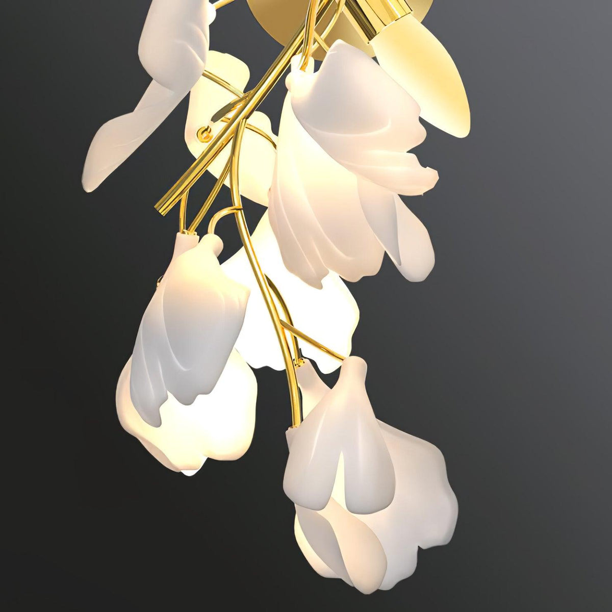 Lustra Wall Lamp Gingko Flowers Brass - Neutralighting