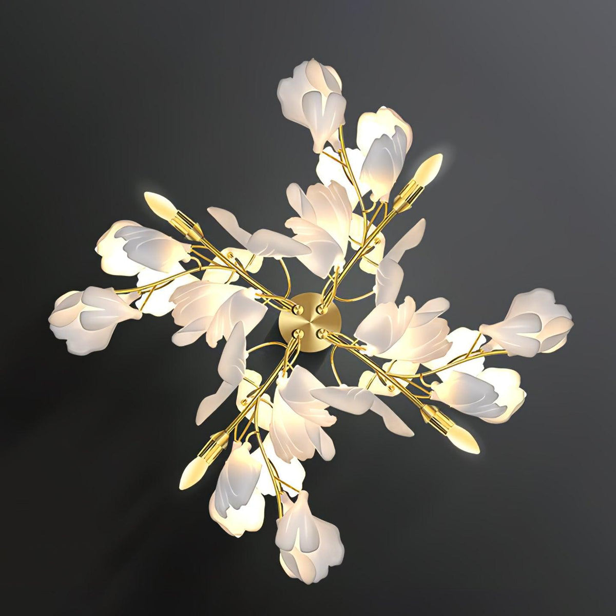 Lustra Wall Lamp Gingko Flowers Brass - Neutralighting