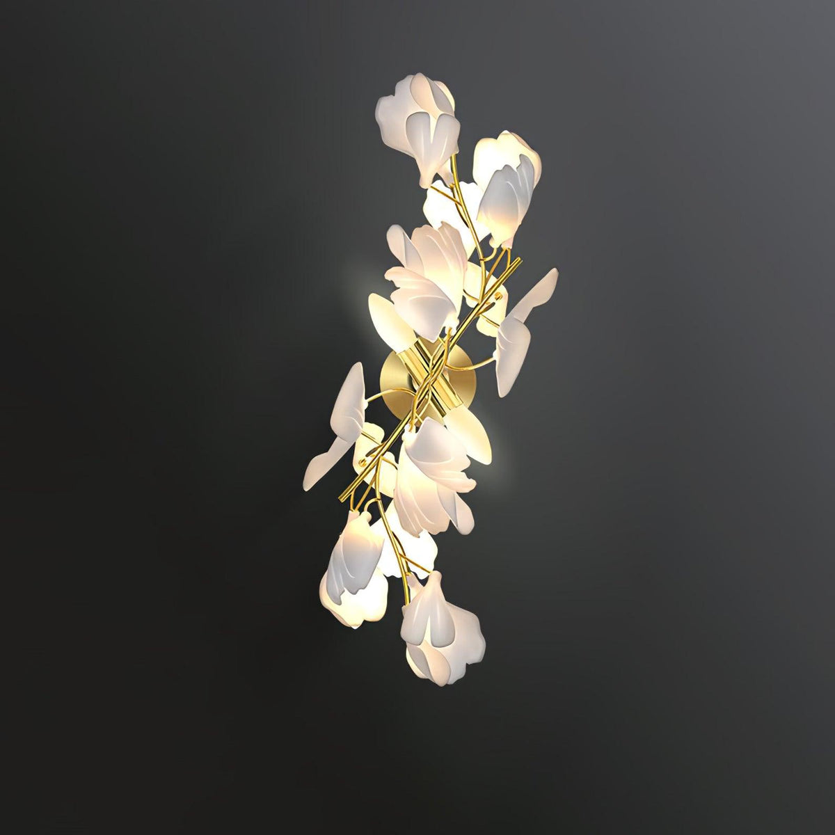 Lustra Wall Lamp Gingko Flowers Brass - Neutralighting