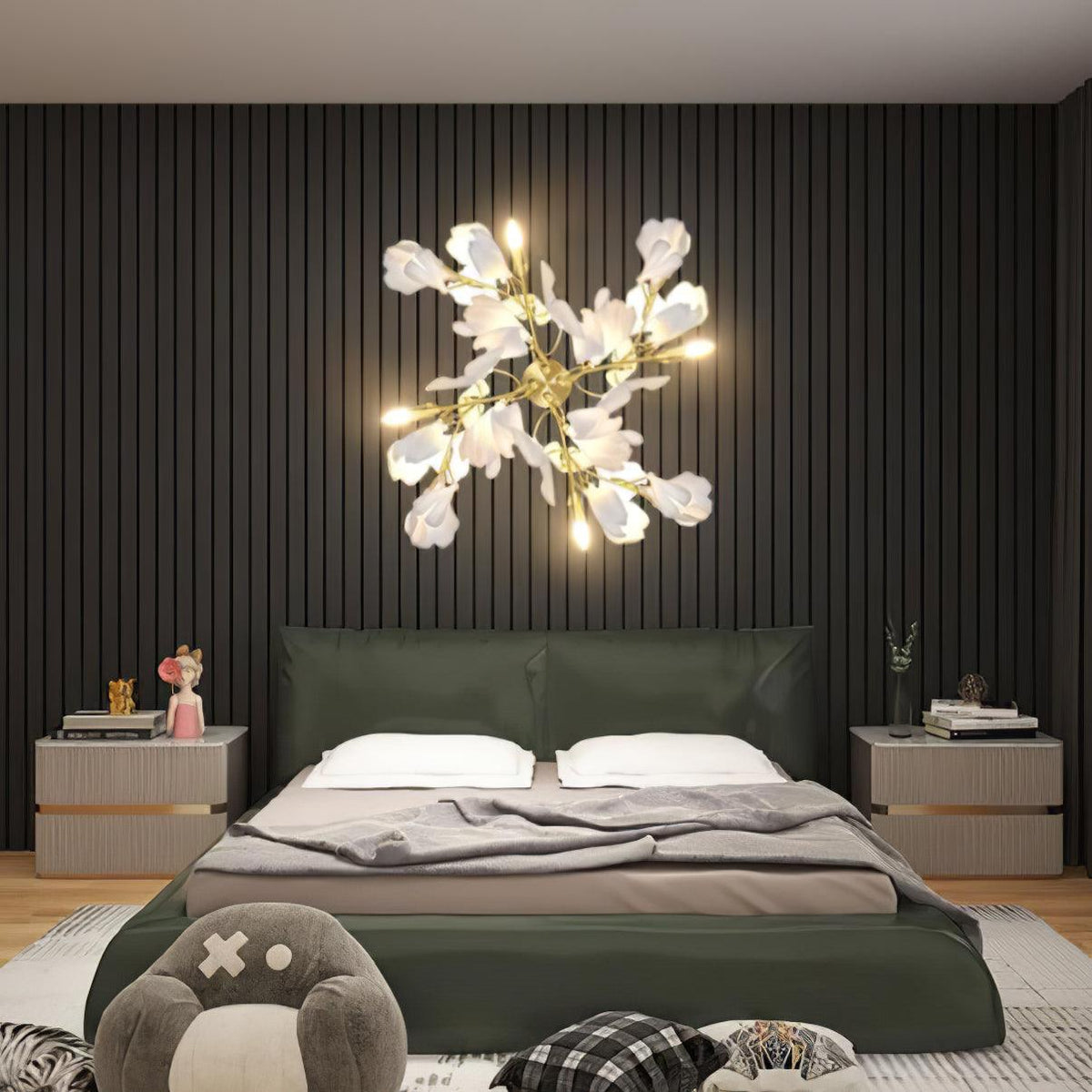 Lustra Wall Lamp Gingko Flowers Brass - Neutralighting