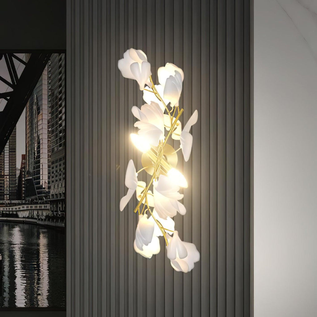 Lustra Wall Lamp Gingko Flowers Brass - Neutralighting