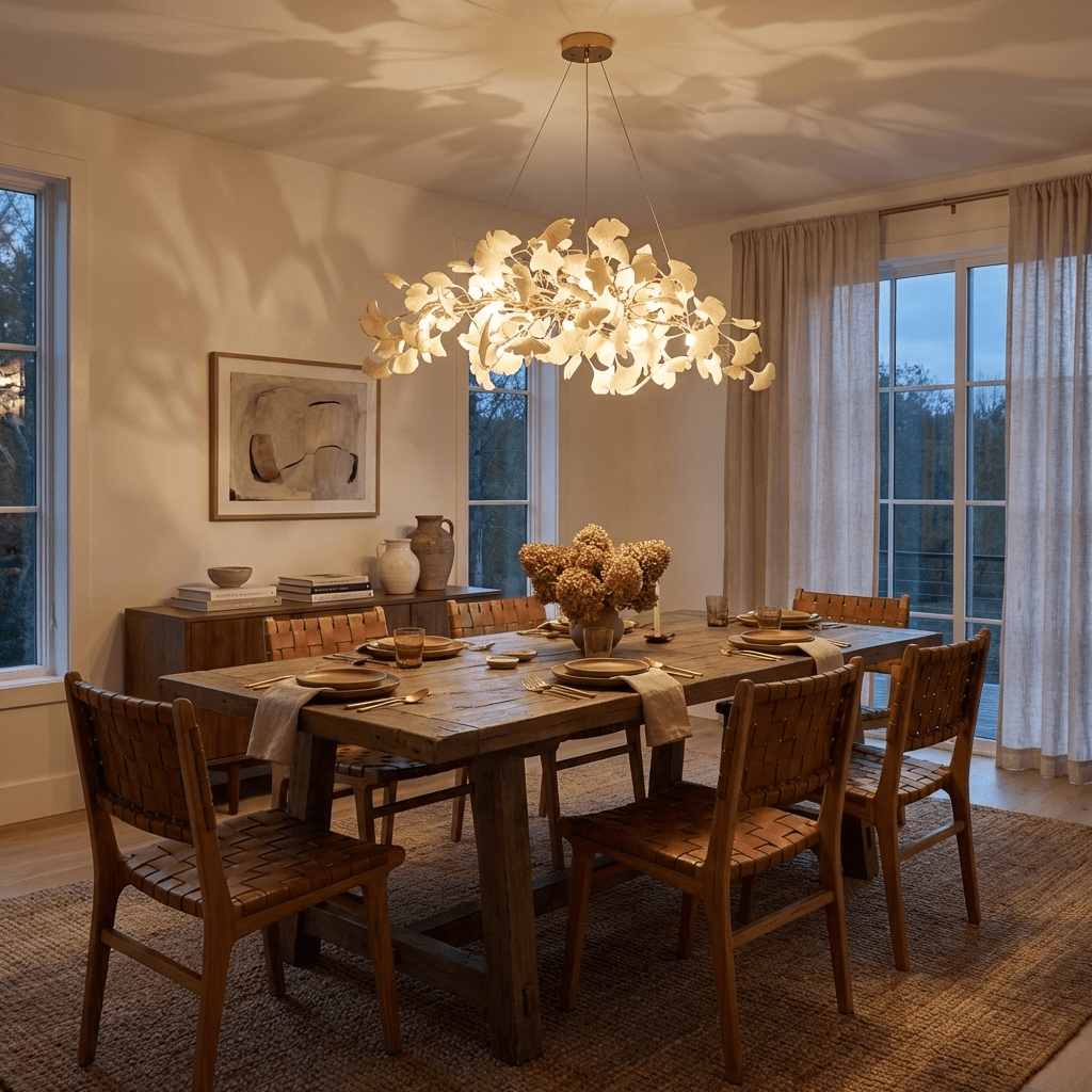 Gingko Plume Chandelier – detail 9