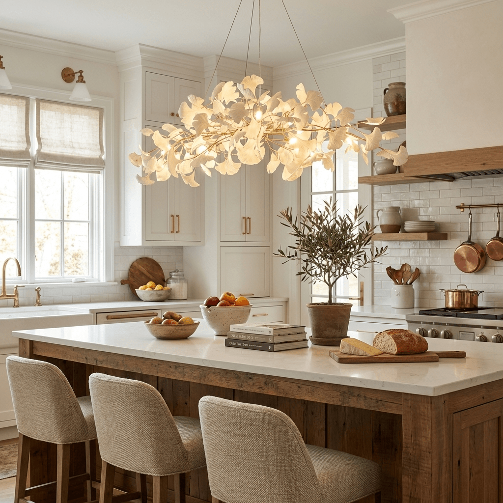 Gingko Plume Chandelier – detail 2
