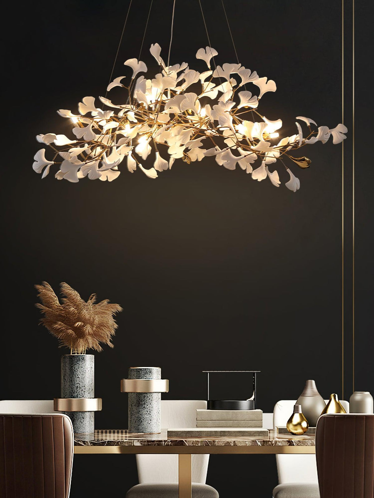 Gingko Plume Chandelier – detail 19
