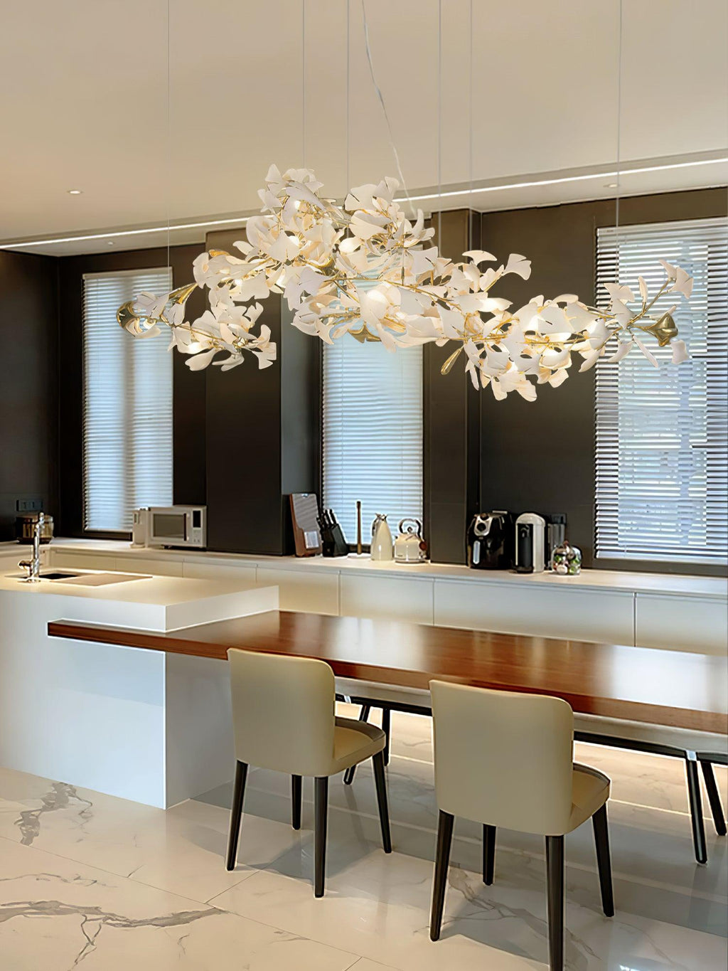 Gingko Plume Chandelier – detail 18