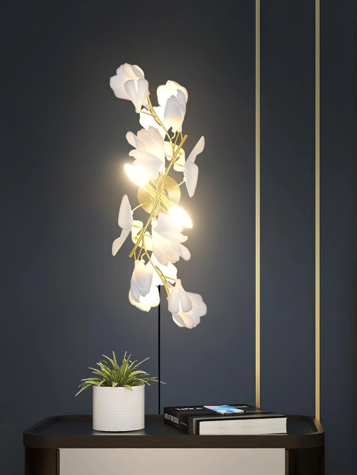 Lustra Wall Lamp Gingko Flowers Brass - Neutralighting
