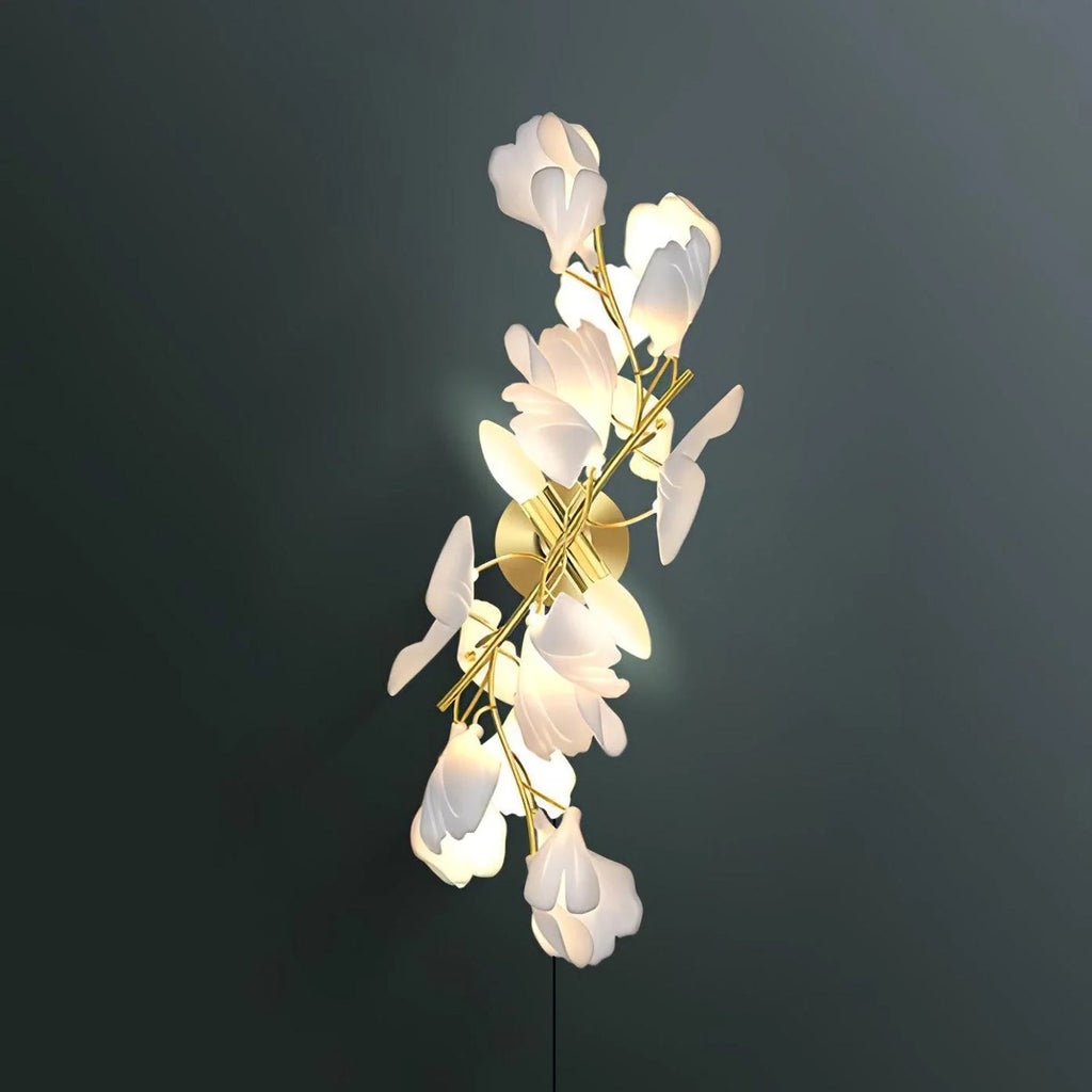 Lustra Wall Lamp Gingko Flowers Brass - Neutralighting