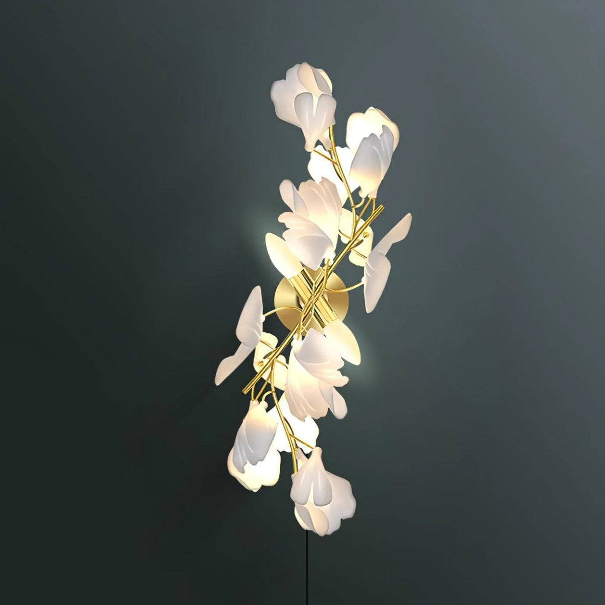 Lustra Wall Lamp Gingko Flowers Brass - Neutralighting