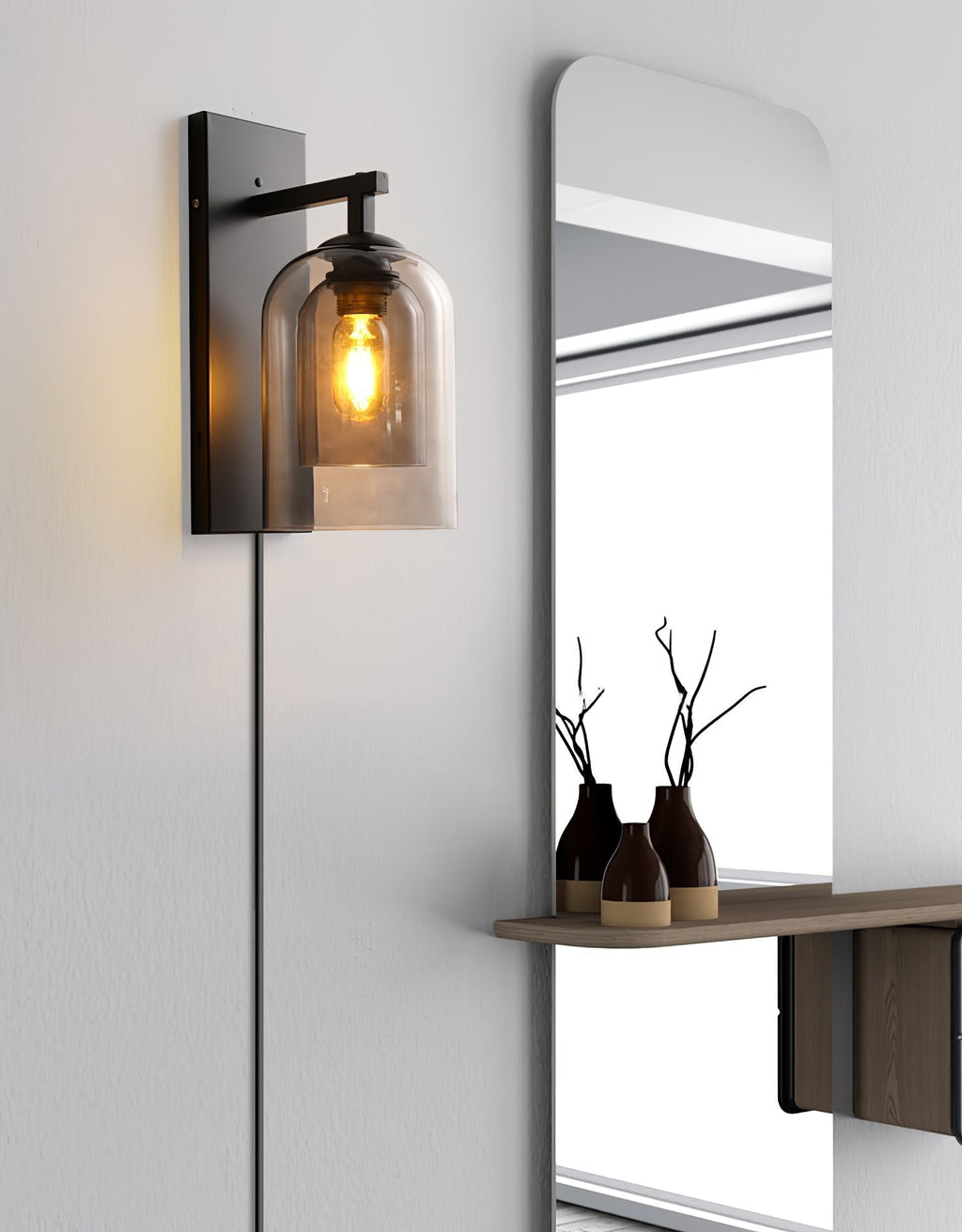 Mora Nordic Art Tubular Plug-in Glass Wall Lamp - Neutralighting