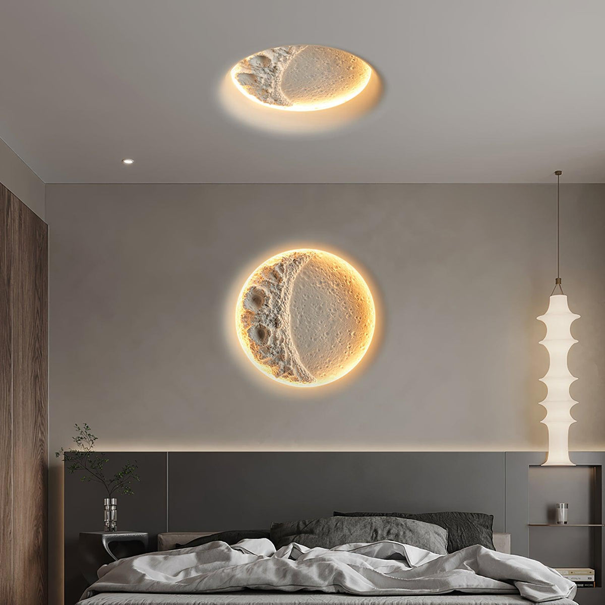 Lustra Applique Murale Plâtre Lune - Neutralighting