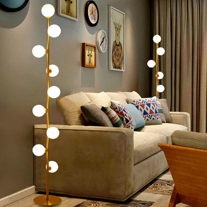 Lampadaire Nordique Marbre et Laiton - Maison Lumina