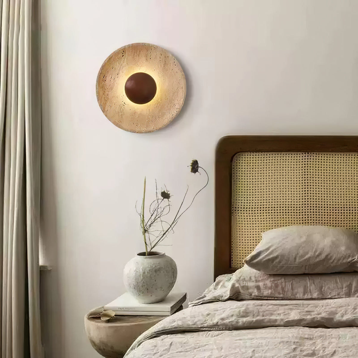 Aveny Applique Murale Sun en Travertin - Neutralighting