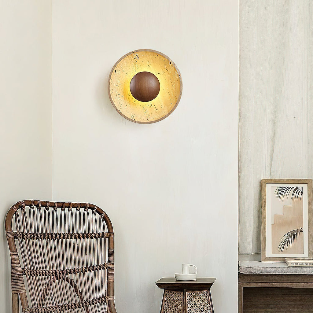 Aveny Applique Murale Sun en Travertin - Neutralighting