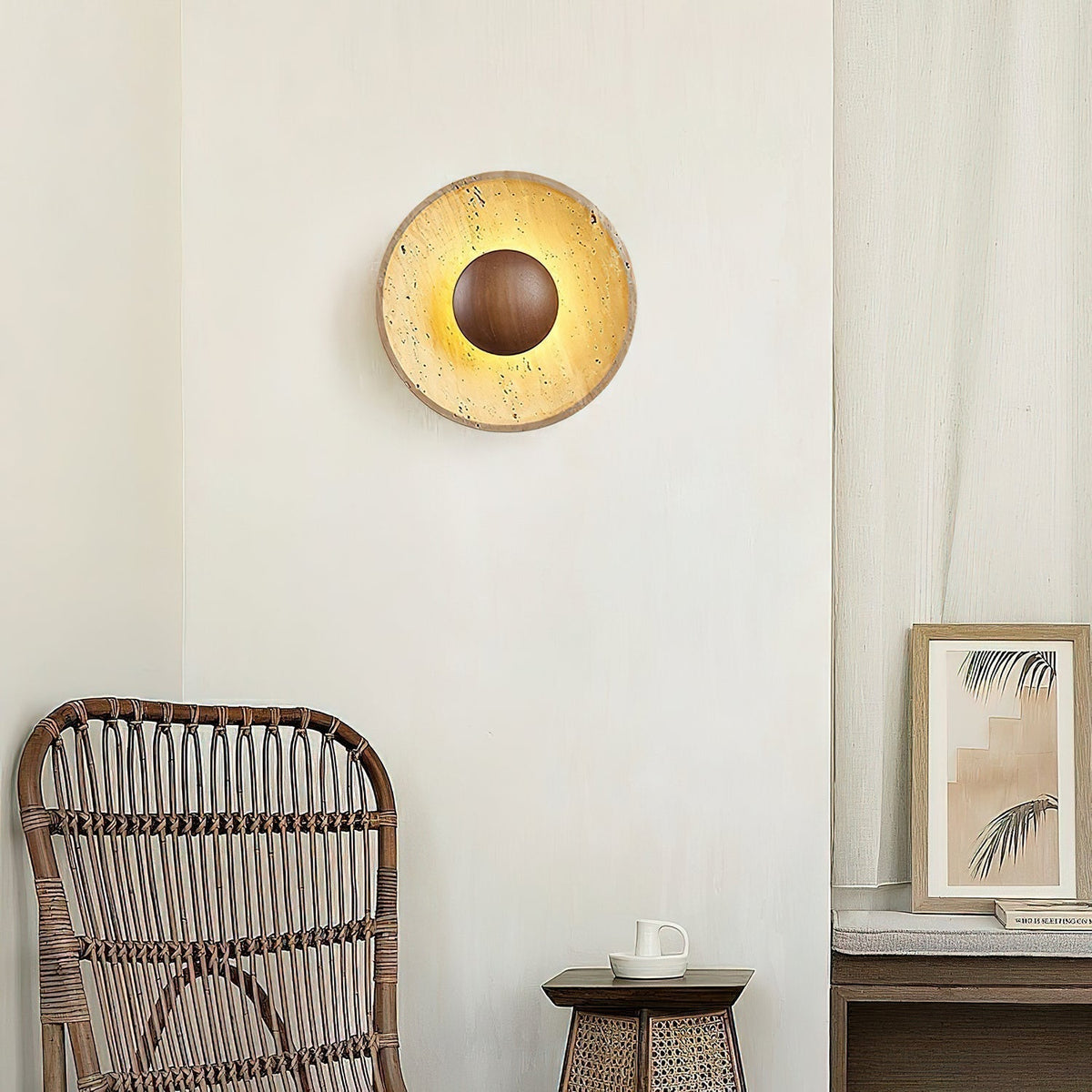 Ulraeia Minimaliste Travertin Luminaire Mural - Neutralighting