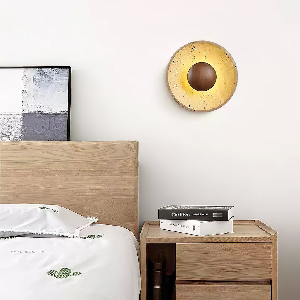 Aveny Applique Murale Sun en Travertin - Neutralighting