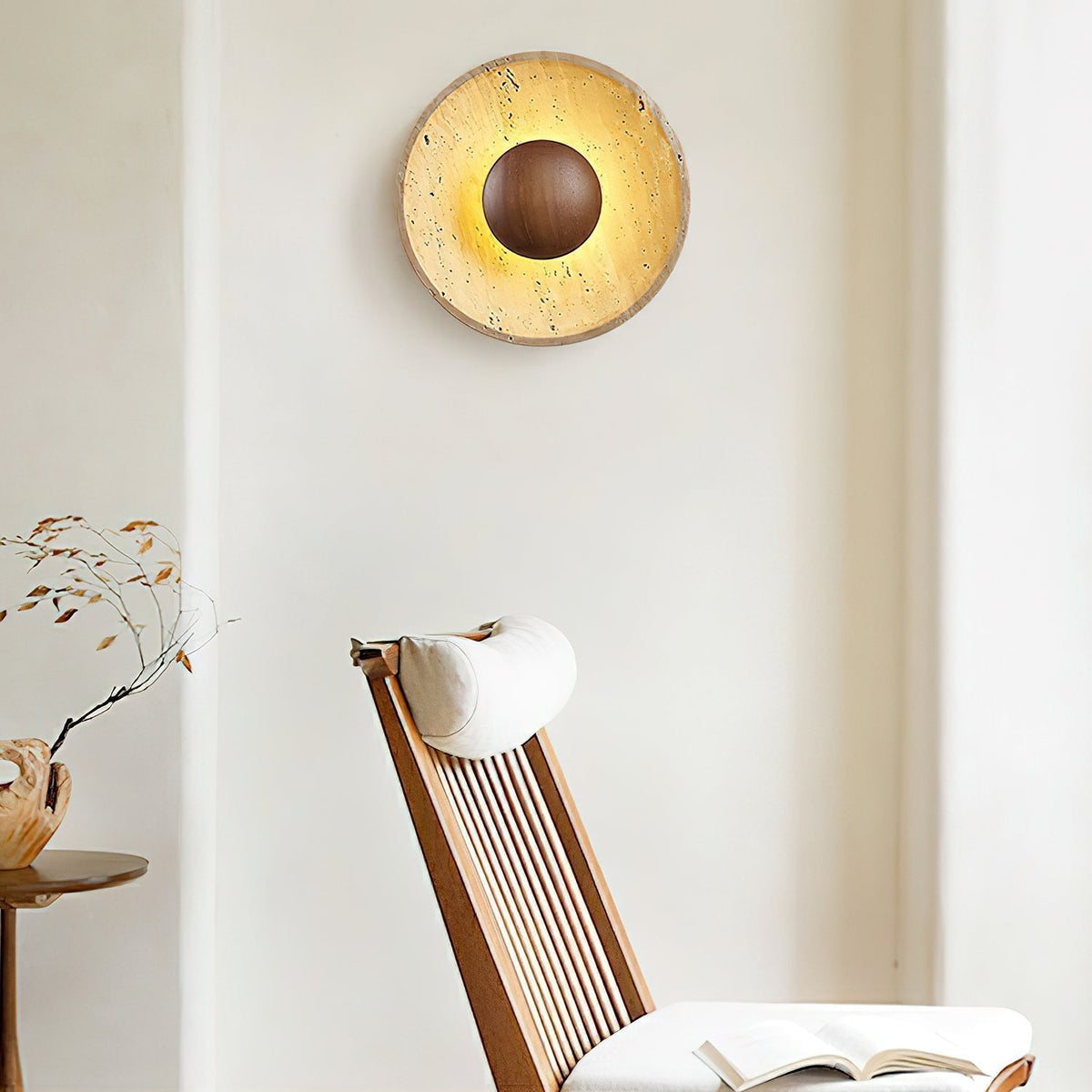 Aveny Applique Murale Sun en Travertin - Neutralighting