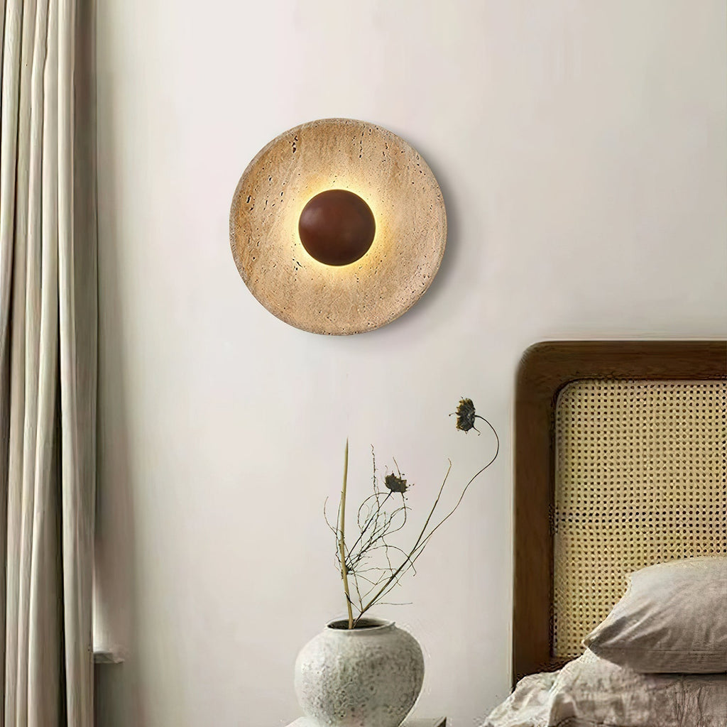 Aveny Applique Murale Sun en Travertin - Neutralighting