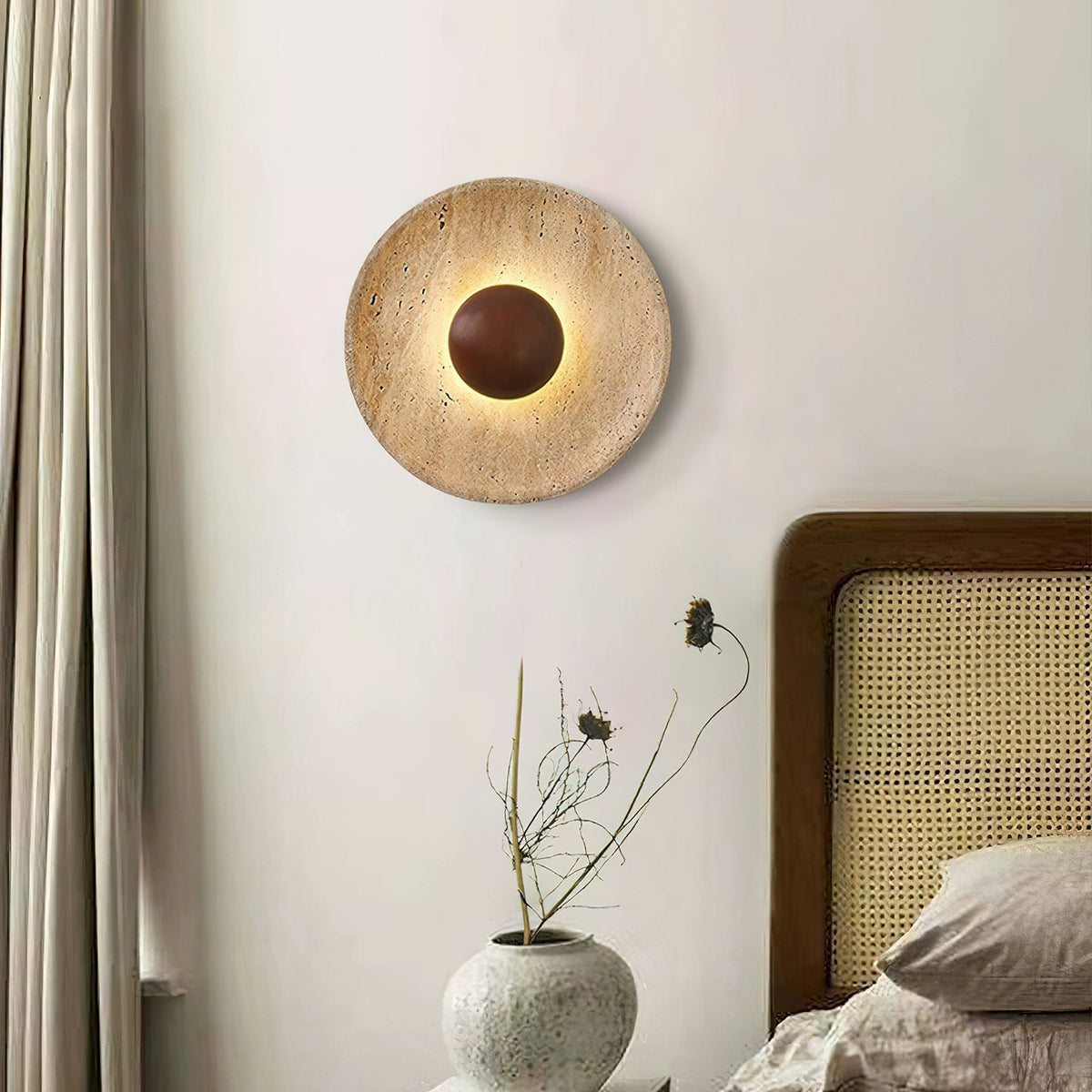 Aveny Applique Murale Sun en Travertin - Neutralighting
