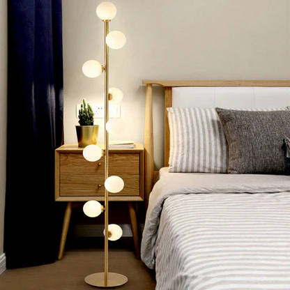 Lampadaire Nordique Marbre et Laiton - Maison Lumina