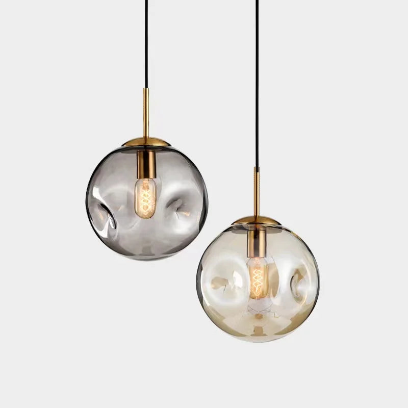 Suspension Boule de Verre Moderne