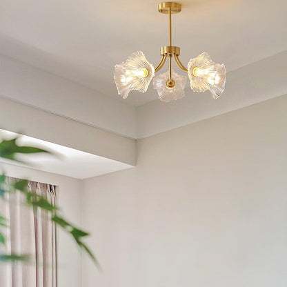 Lustre Fleurs En Verre Elégant - Maison Lumina