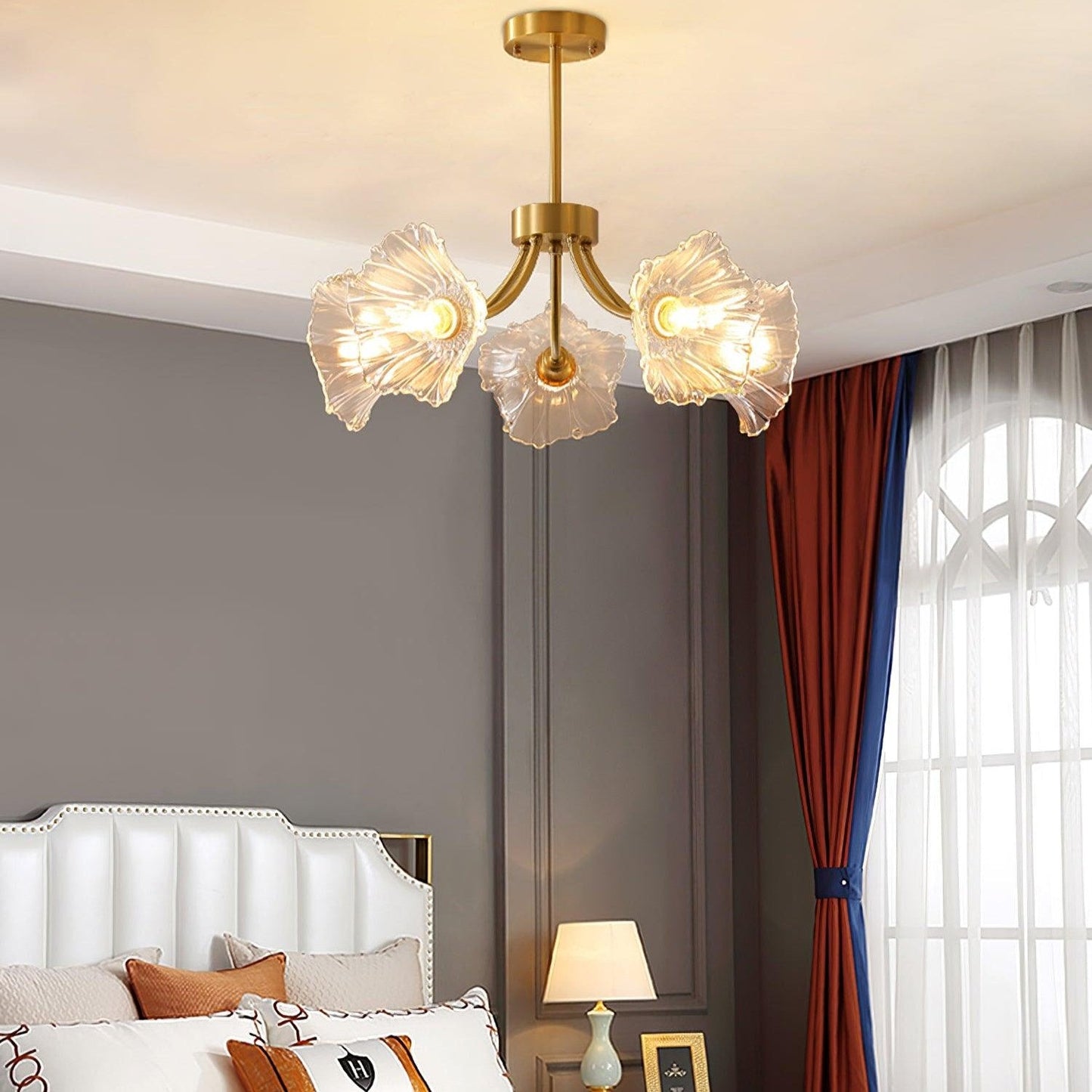 Lustre Fleurs En Verre Elégant - Maison Lumina