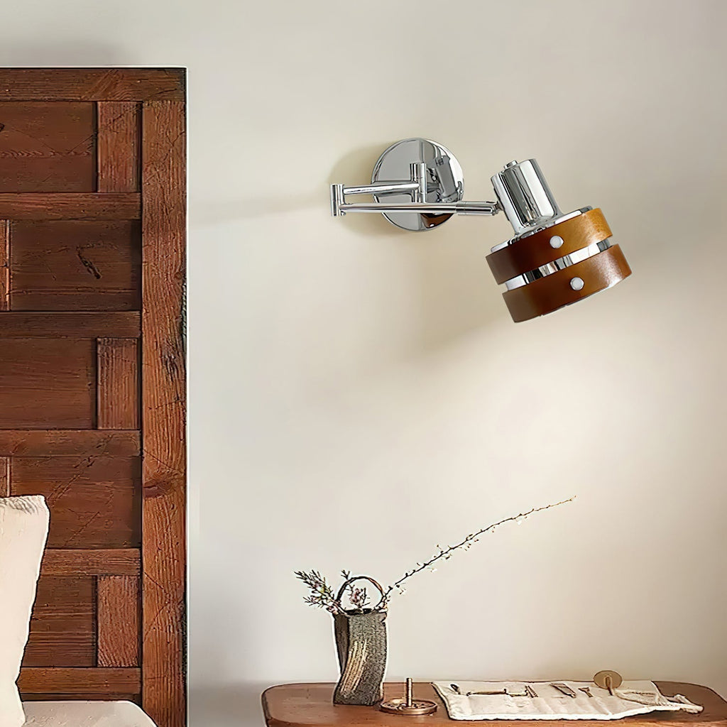 Flare Applique Murale Chrome Bois Mid-Century - Neutralighting