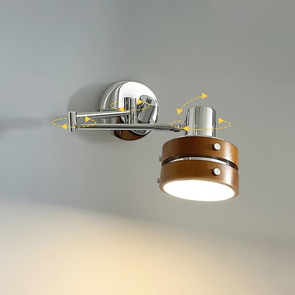 Flare Applique Murale Chrome Bois Mid-Century - Neutralighting