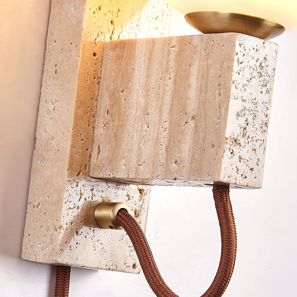Avirae Globe-Travertine Cute Wall Light - Neutralighting