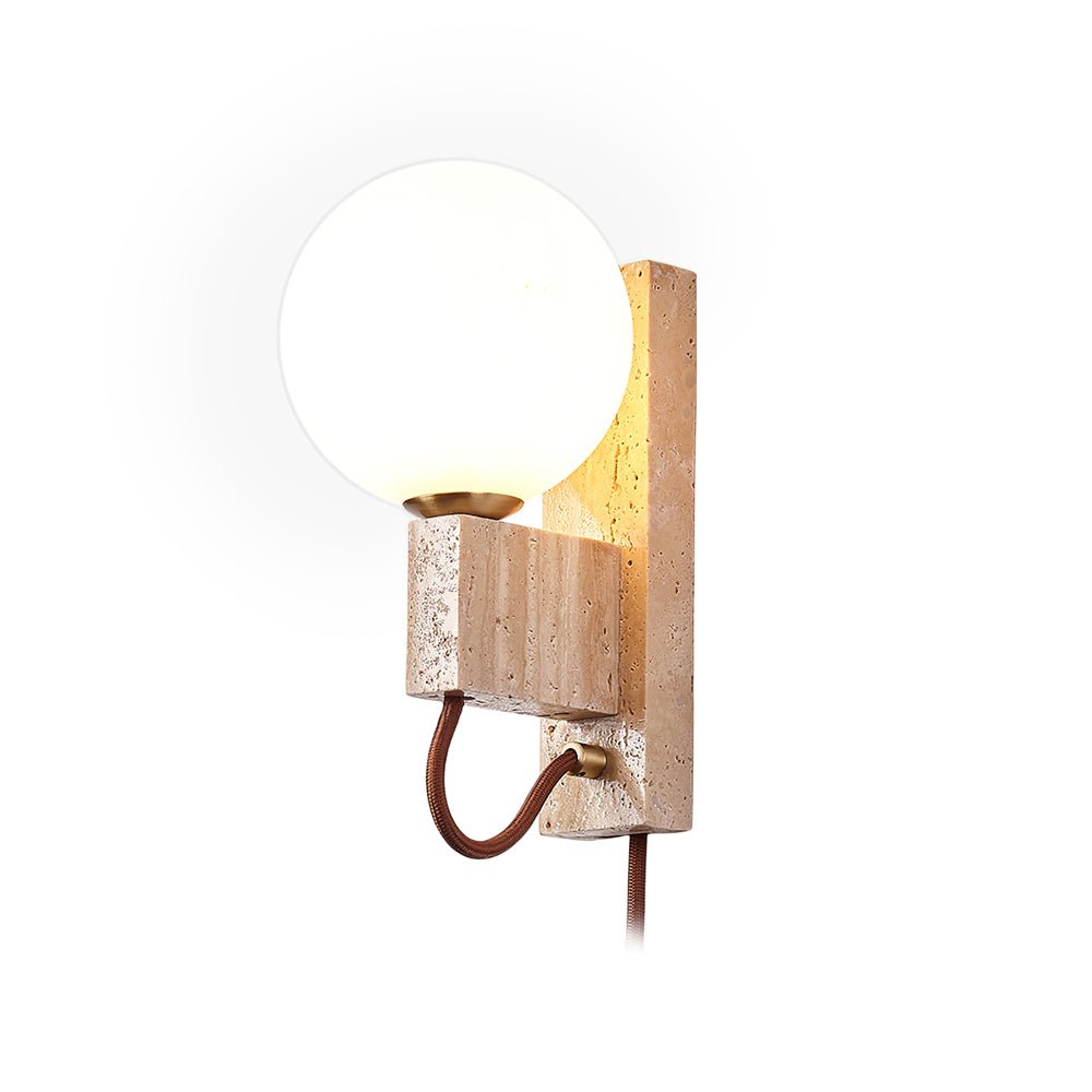 Avirae Globe-Travertine Cute Wall Light - Neutralighting