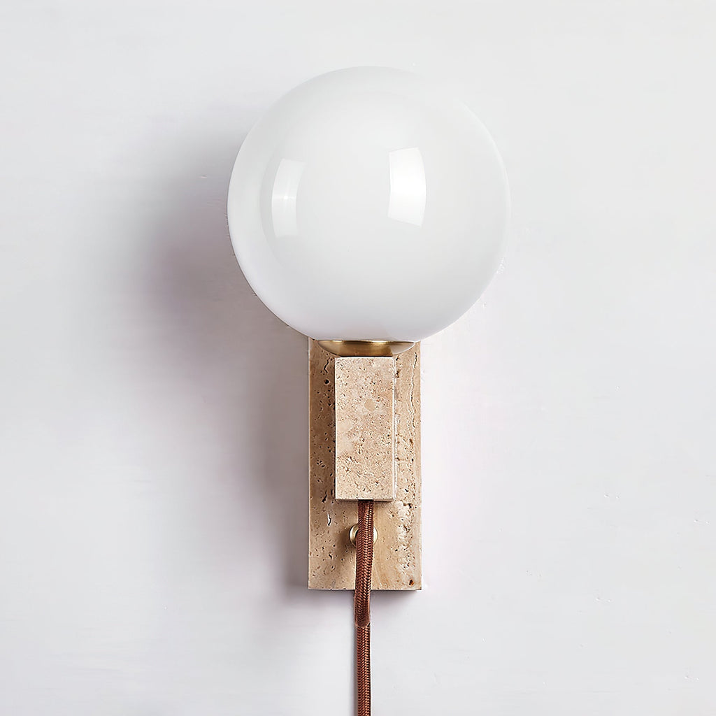 Avirae Globe-Travertine Cute Wall Light - Neutralighting