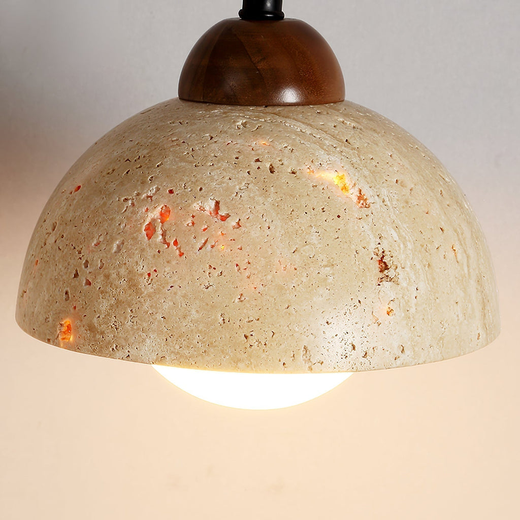 Fossil Travertine Swing Arm Wall Lamp Plug-in - Neutralighting