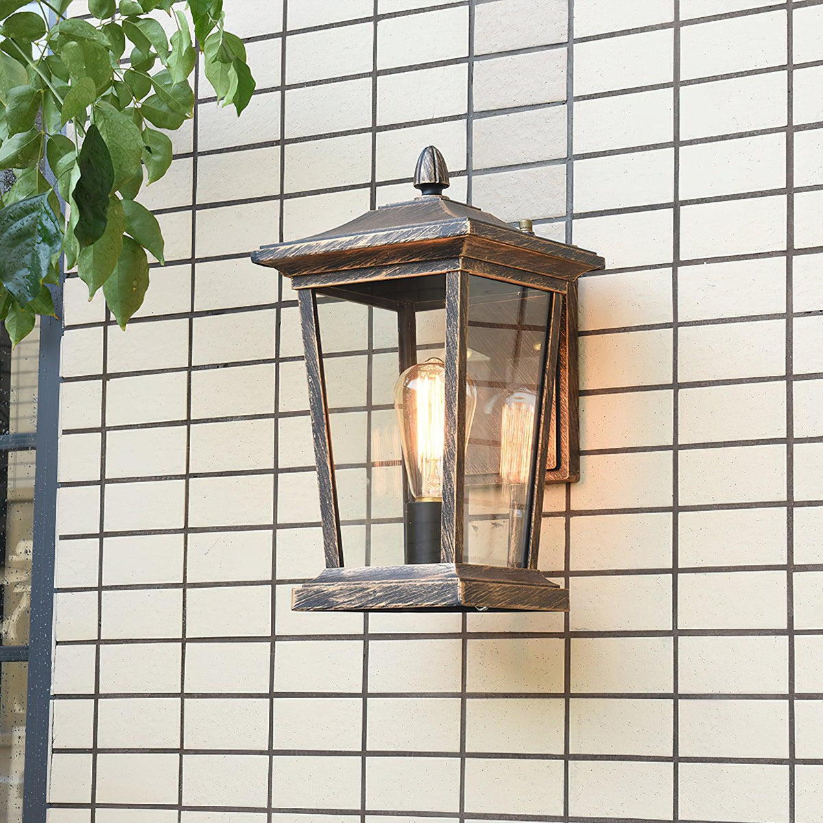 Edwin Applique Murale Extérieure En Verre Élégance Cage À Oiseaux - Neutralighting