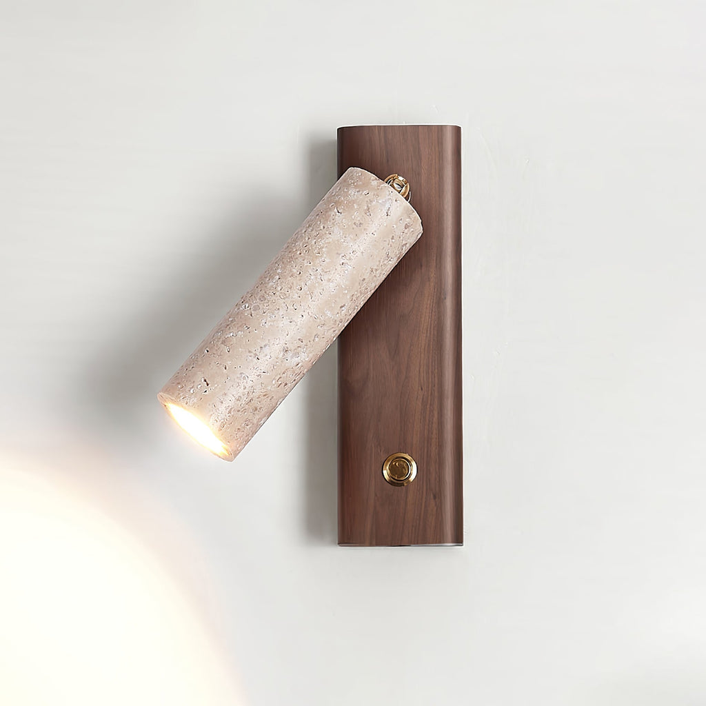 Ornoria Applique Murale Cylindrique en Travertin - Neutralighting