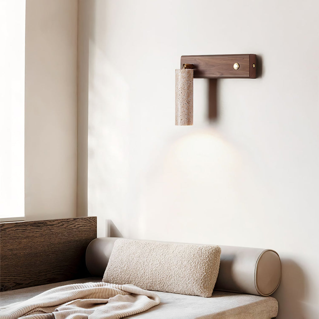 Ornoria Applique Murale Cylindrique en Travertin - Neutralighting