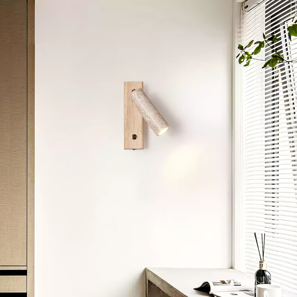 Ornoria Applique Murale Cylindrique en Travertin - Neutralighting