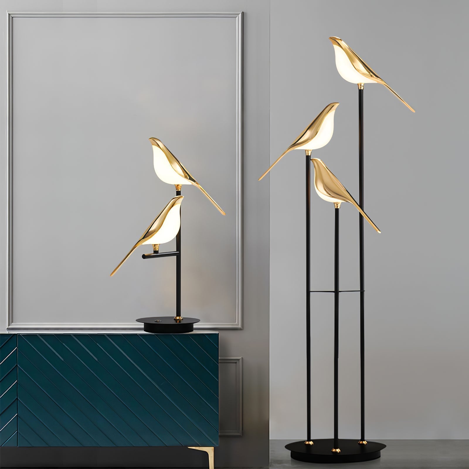 Lampadaire Oiseau Sculptural - Maison Lumina